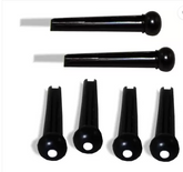 Guitar Bridge DERLIN Black Plastic Pins - Taal Musicals